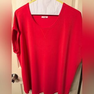 Maurices Scuba Knit Red Top - Size 2X